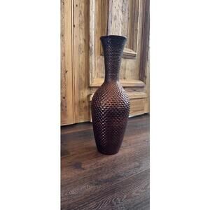 Brand Unknown | Bronze Brown Hammered Vase | 1081